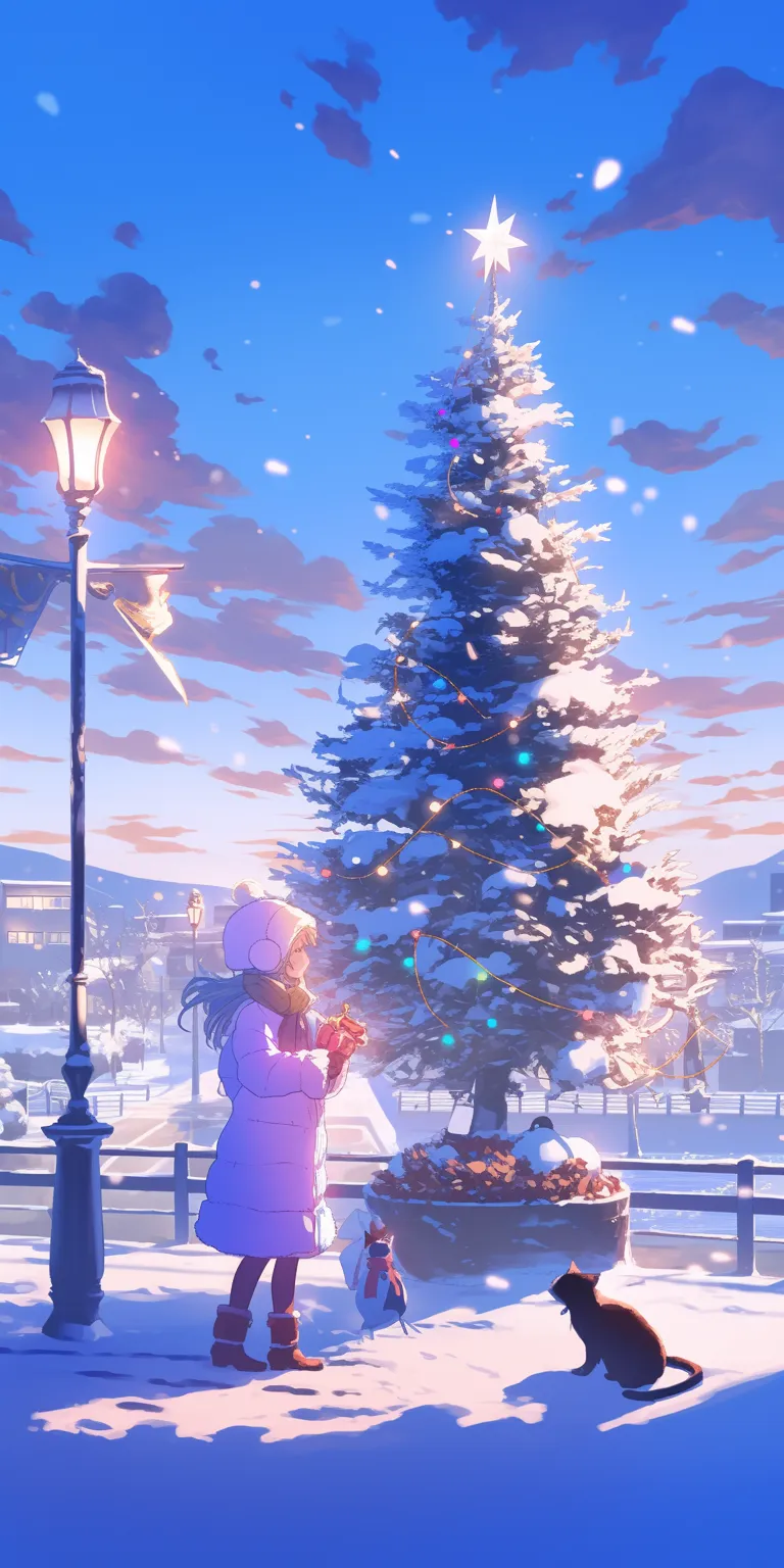 winter anime wallpaper christmas, winter, xmas, noragami, haru