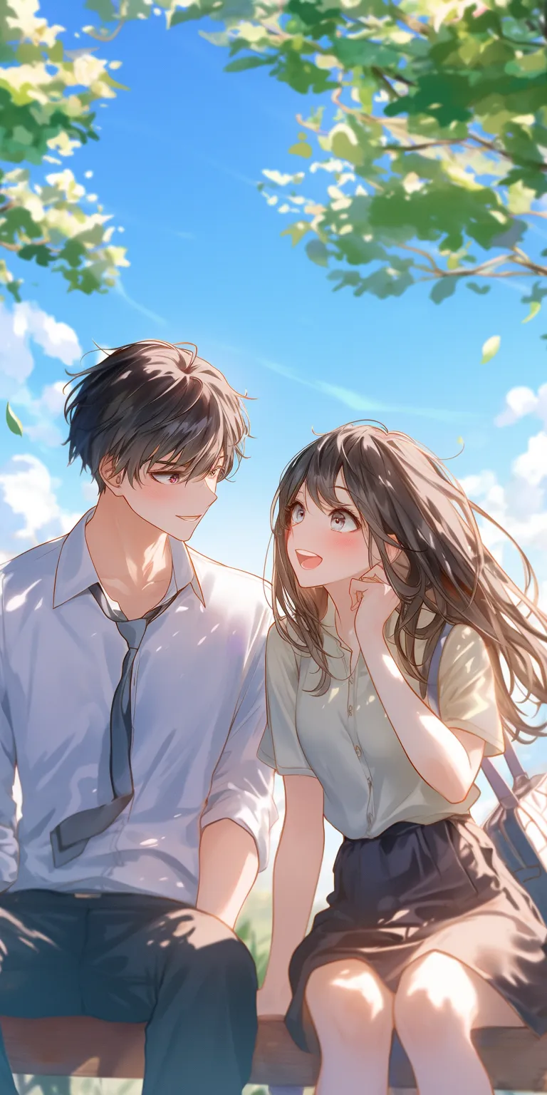 cute anime couple wallpaper hyouka, noragami, yuujinchou, parasyte, sky