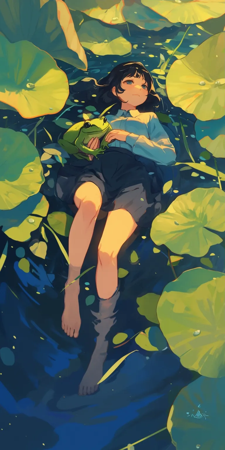 frog aesthetic wallpaper mushishi, ponyo, ghibli, yotsuba, minato