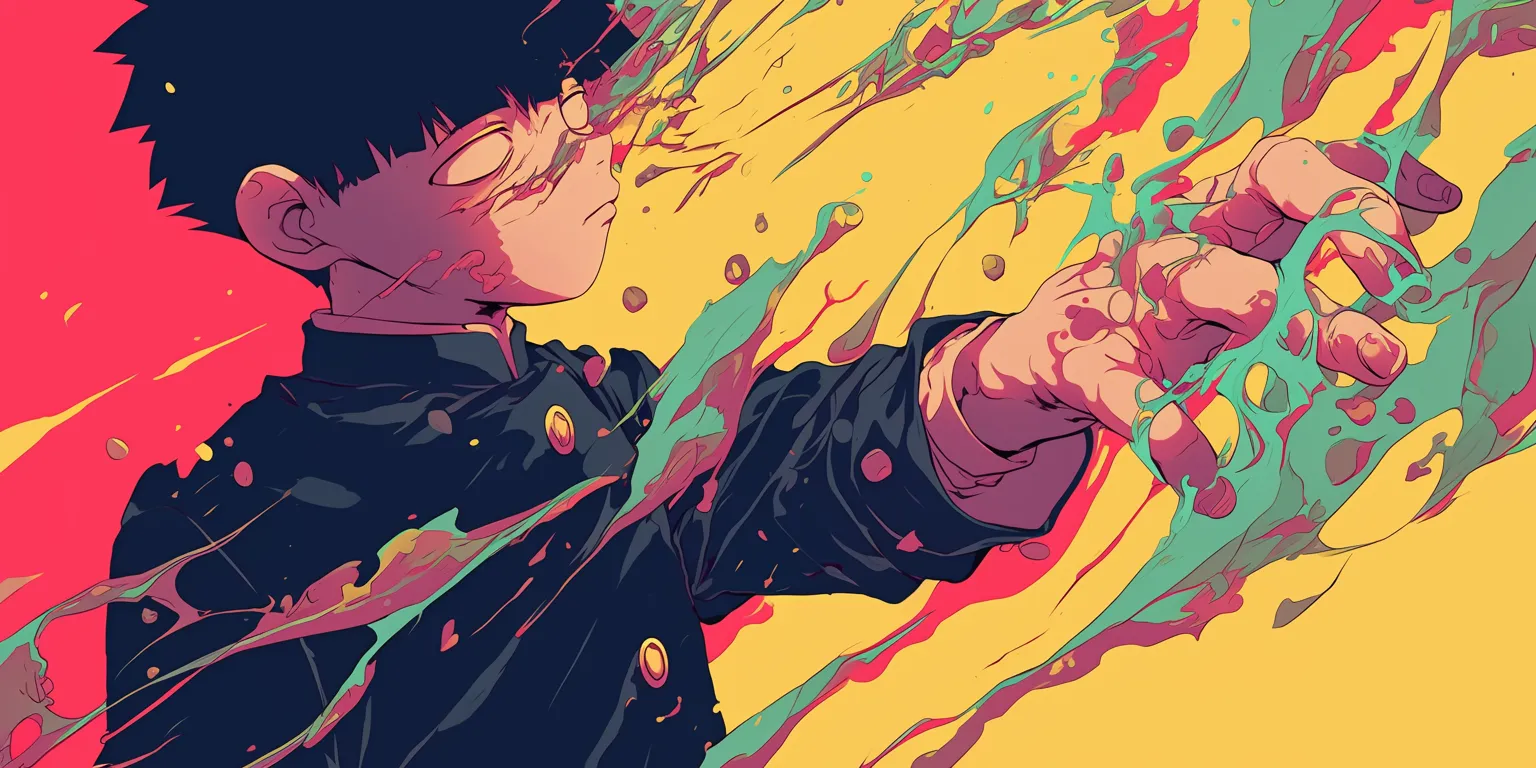 wallpaper mob psycho 100 mob, mushishi, kaneki, kimetsu, flcl