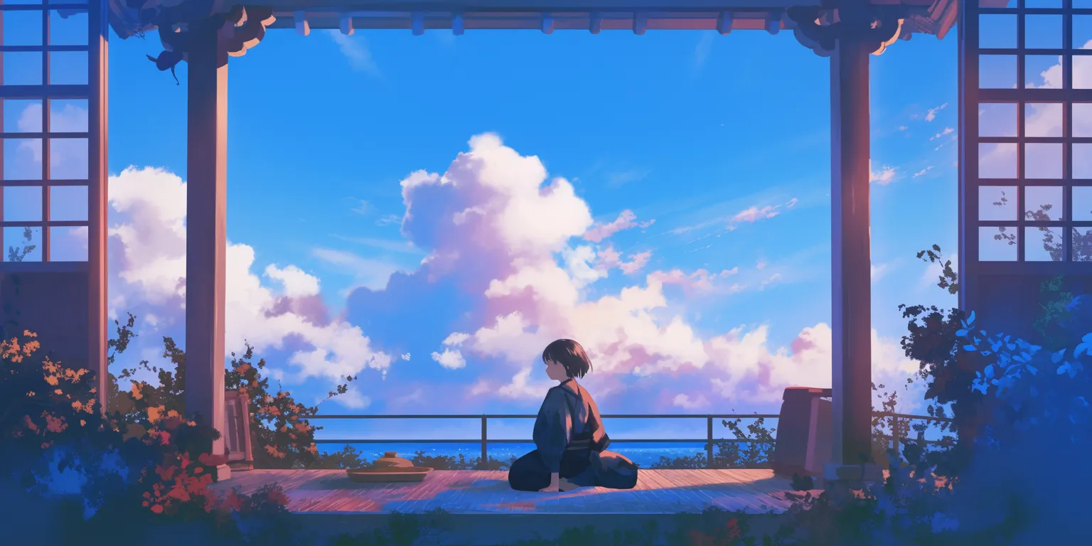 japanese anime wallpaper 3440x1440, sky, ghibli, 2560x1440, lofi