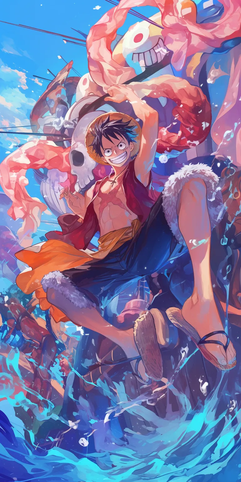 one piece wallpaper iphone 4k luffy, akira, eren, kuroko, yato