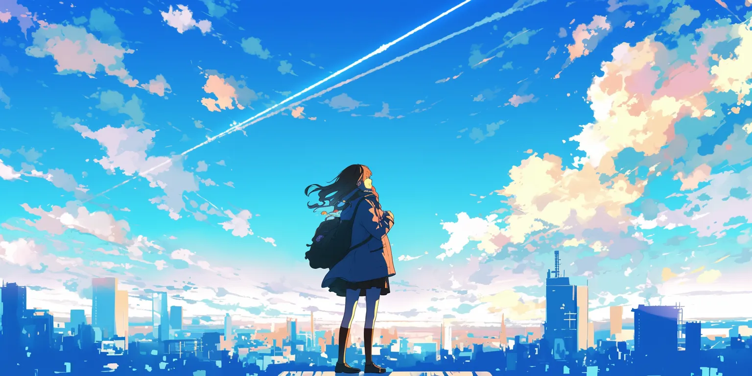 aesthetic wallpaper anime sky, flcl, ciel, ghibli, hyouka