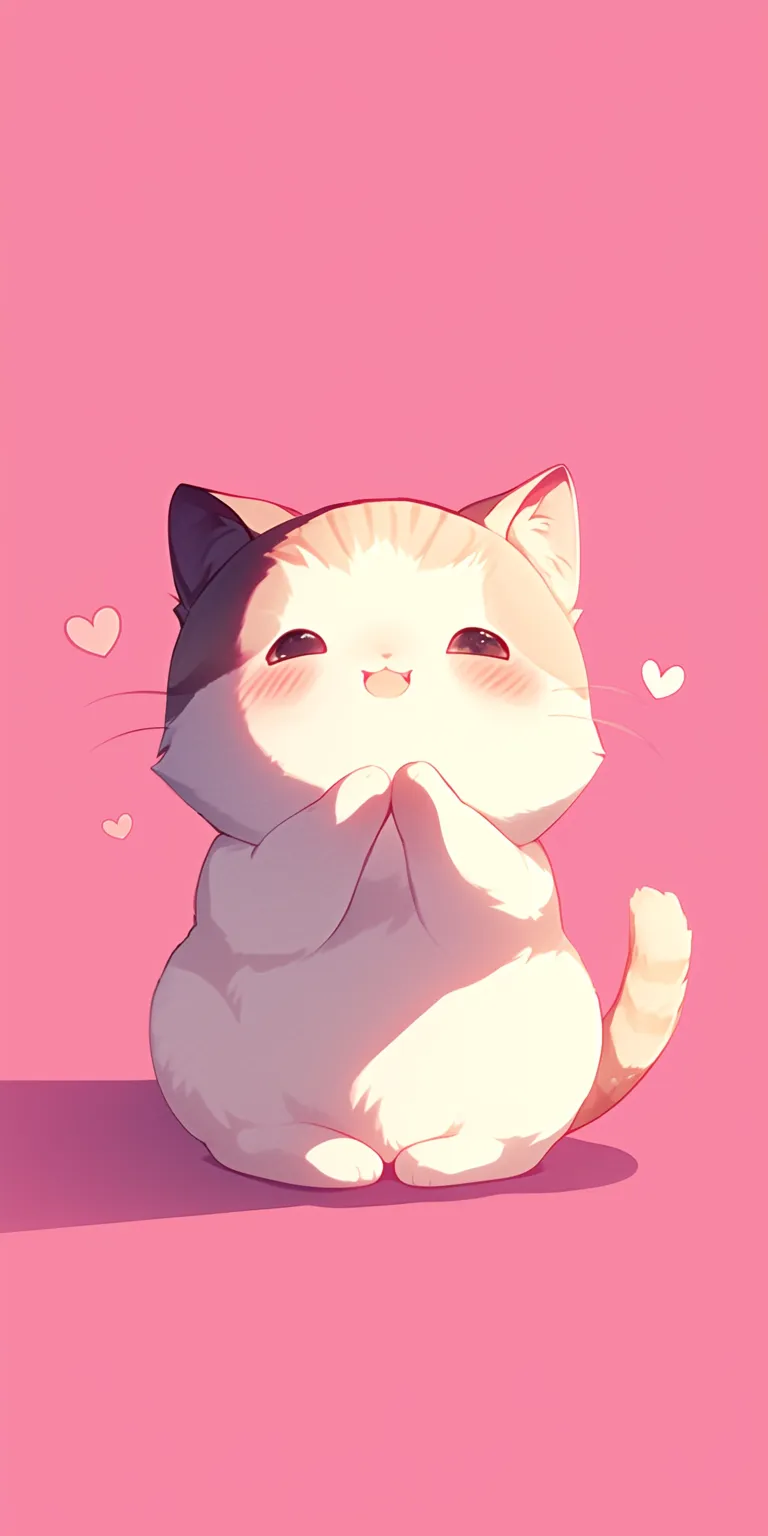 kawaii cat wallpaper kitty, kawaii, hamtaro, cat, soft
