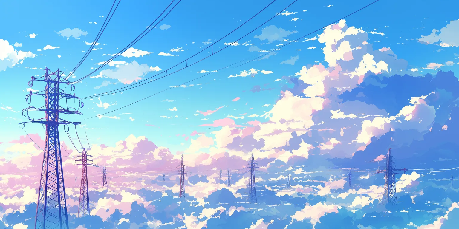 anime sky wallpaper sky, 3440x1440, 2560x1440, scenery, flcl