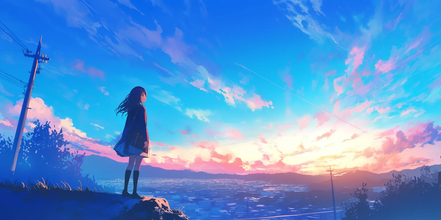 anime wallpaper for macbook sky, 1920x1080, 2560x1440, sunset, scenery