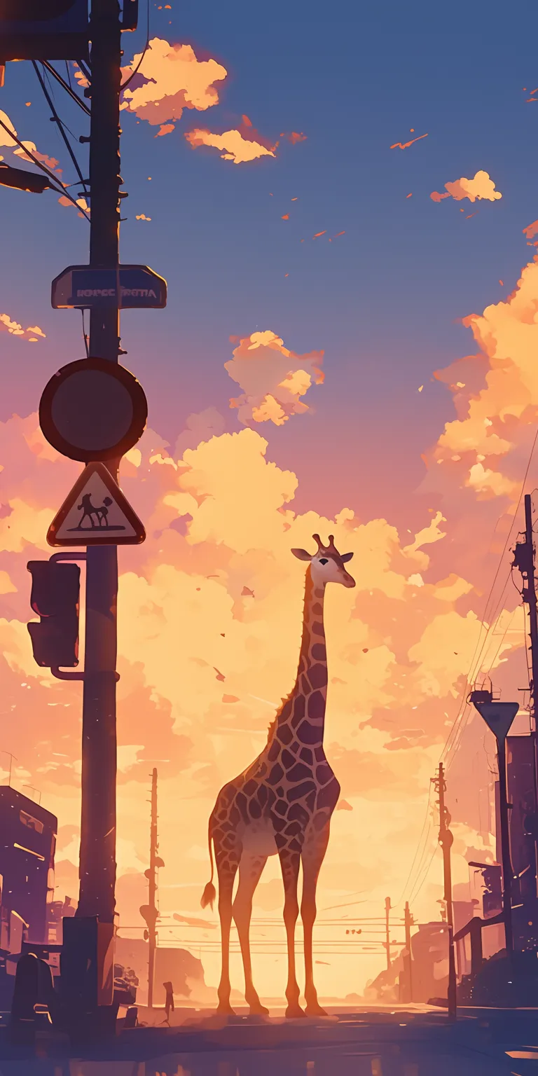 giraffe wallpaper giraffe, sunset, 3440x1440, background, backgrounds