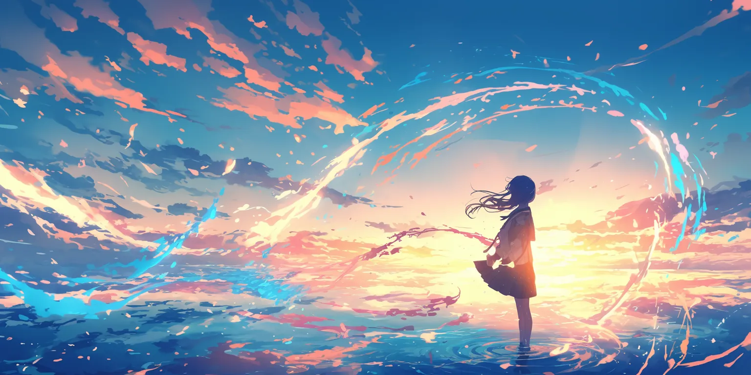 cute anime wallpaper 2560x1440, hatsune, music, ocean, ciel