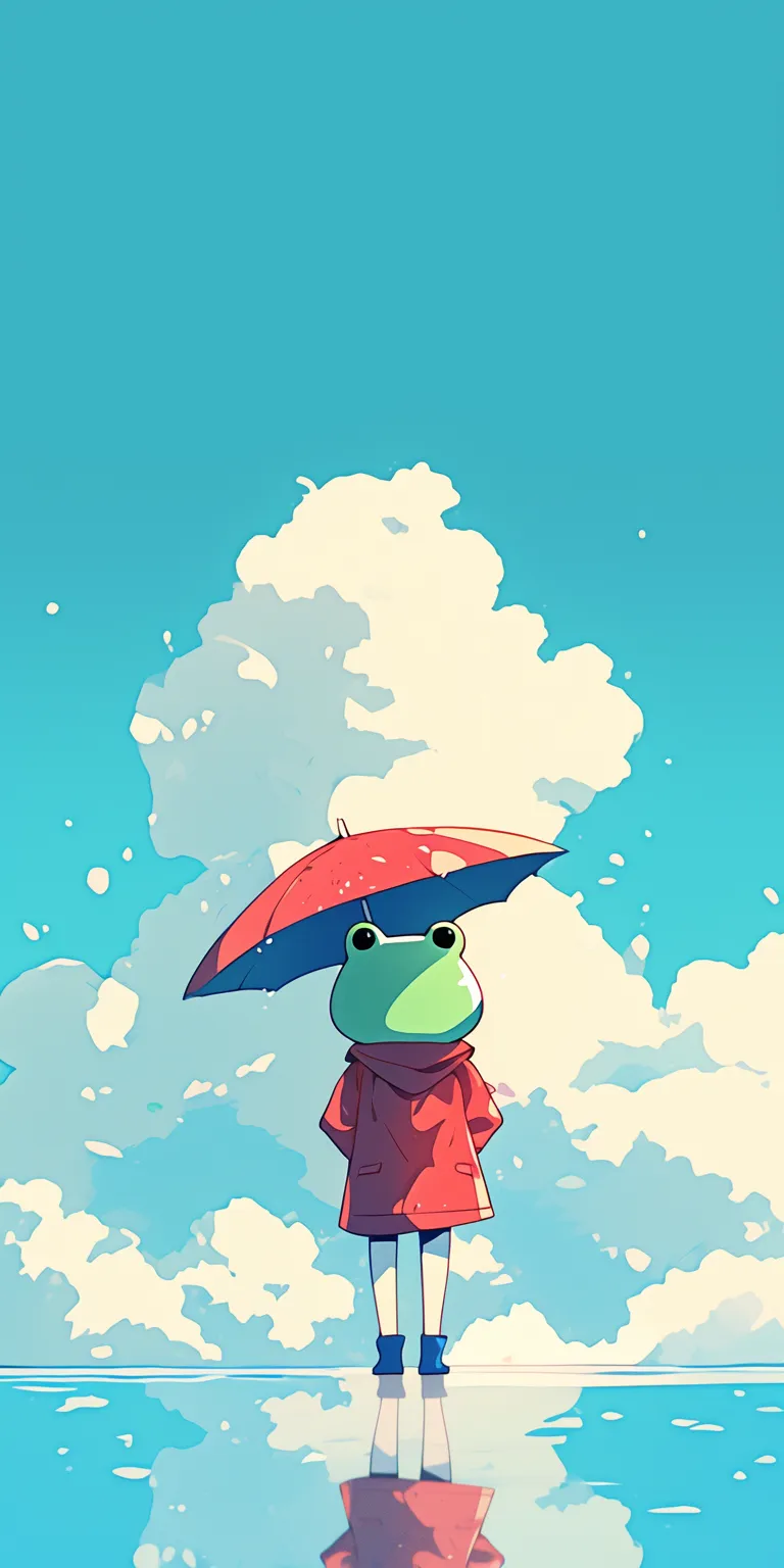 cute frog wallpaper rain, ponyo, dororo, ghibli