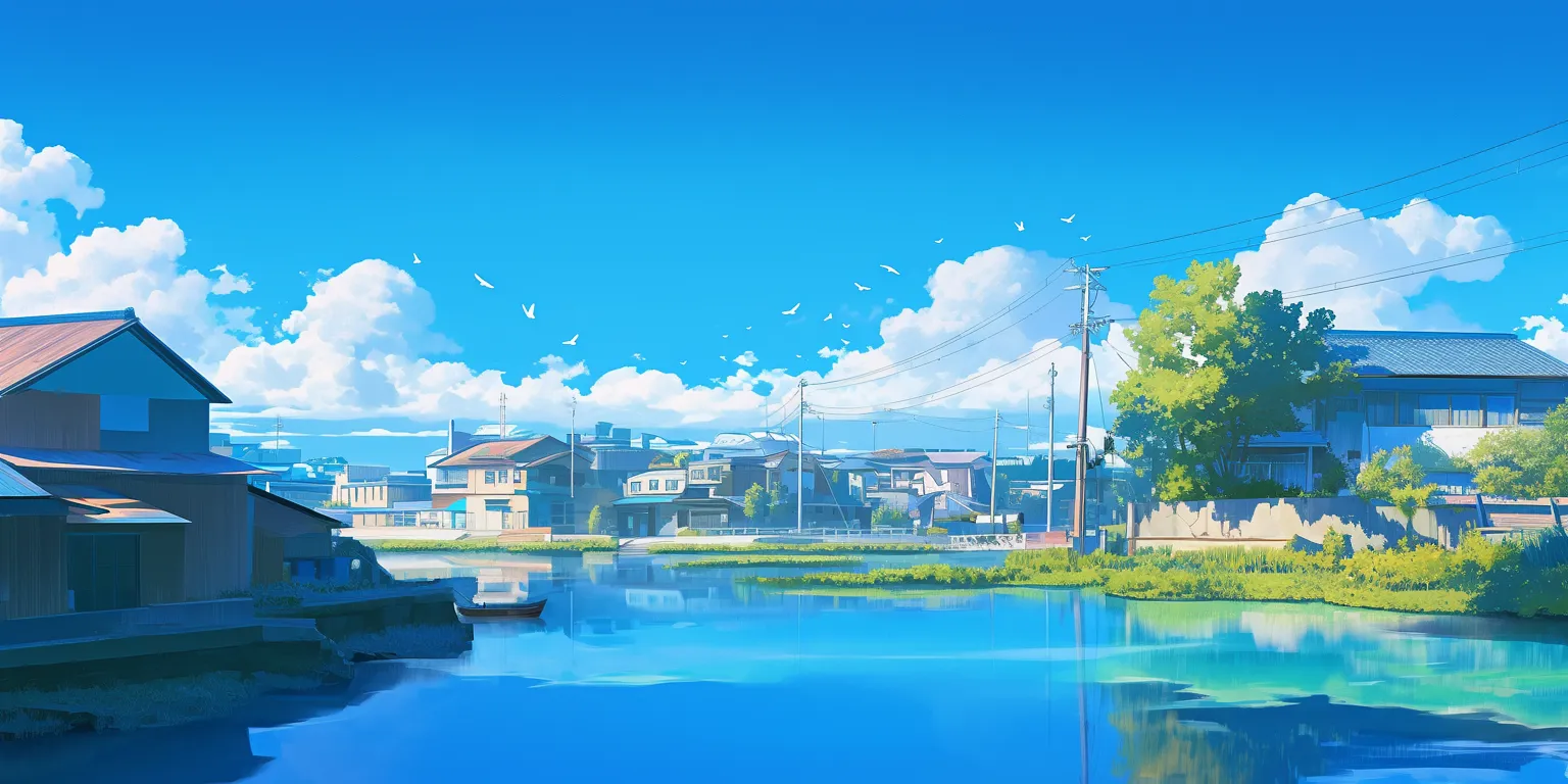 background image cartoon ghibli, 3440x1440, backgrounds, flcl, scenery