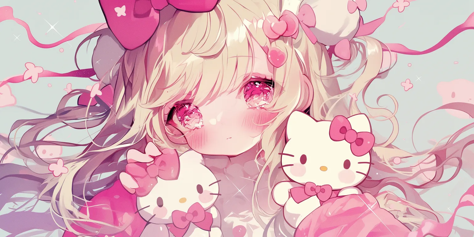 hello kitty cute wallpaper kawaii, pink, chobits, tomori