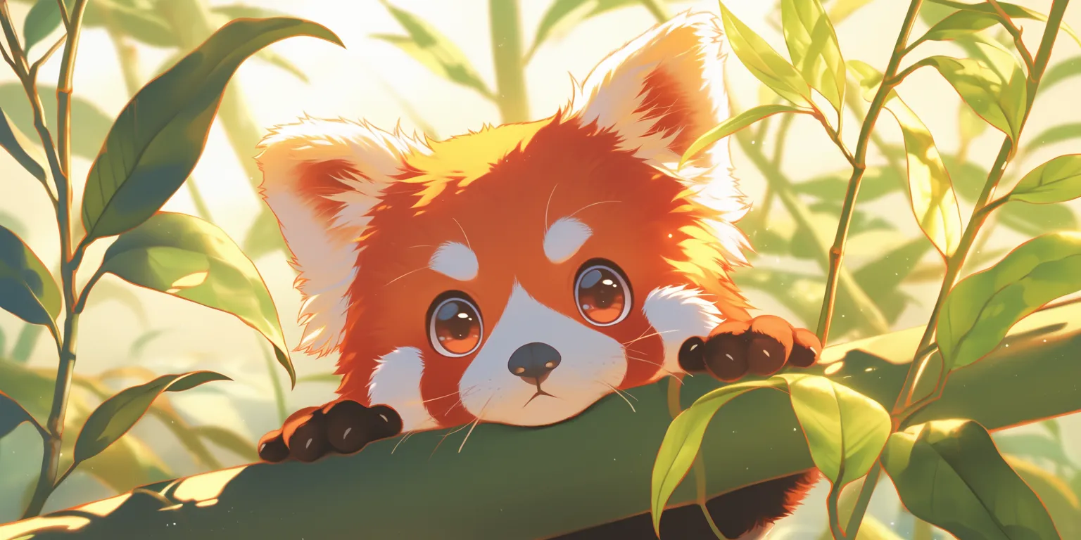 red panda wallpaper kurama, fox, panda, evergarden, nook