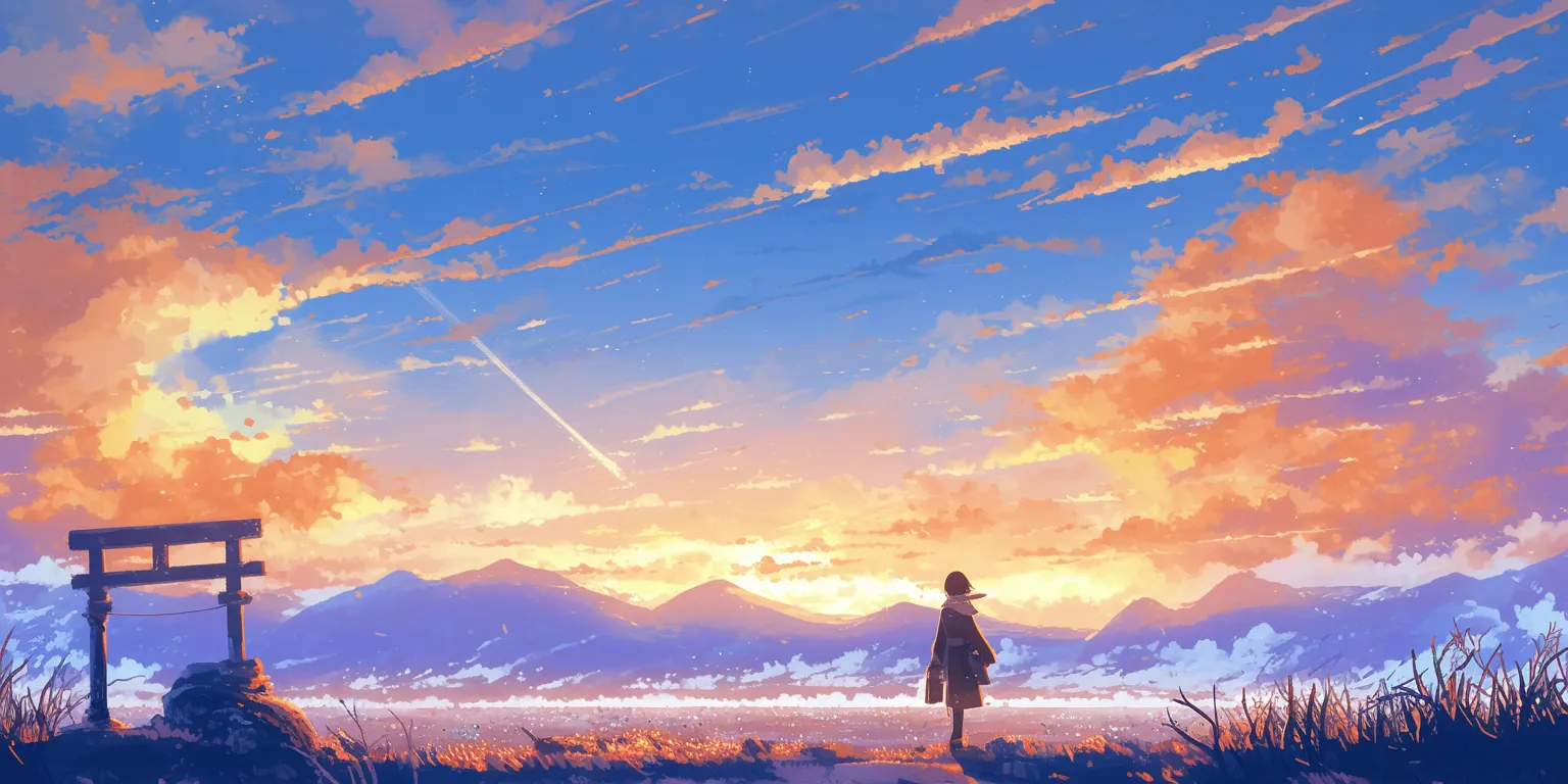 chill anime wallpaper flcl, evergarden, sky, 3440x1440, 2560x1440