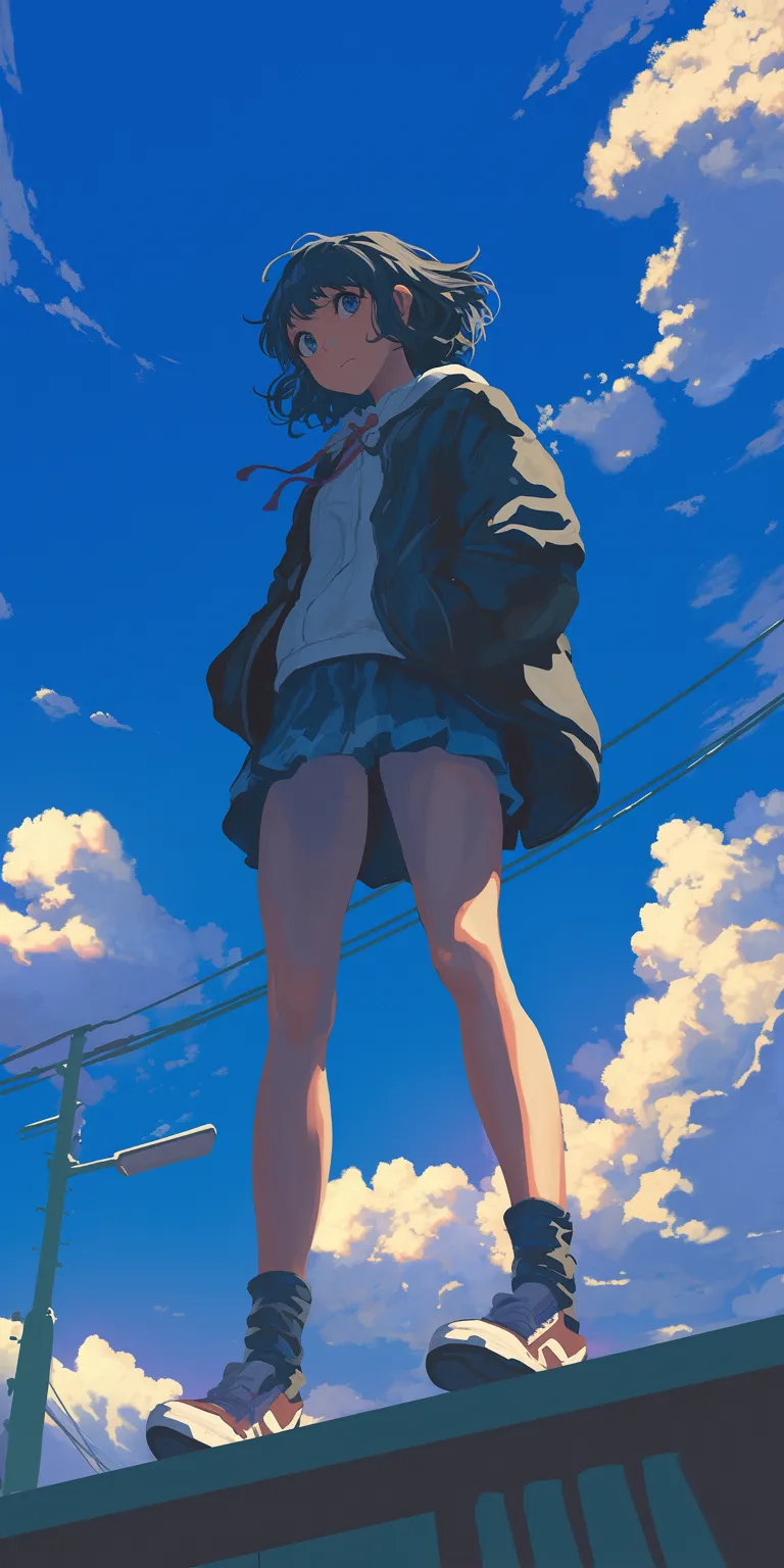 manga wallpaper flcl, sky, ghibli, haru, yatogami