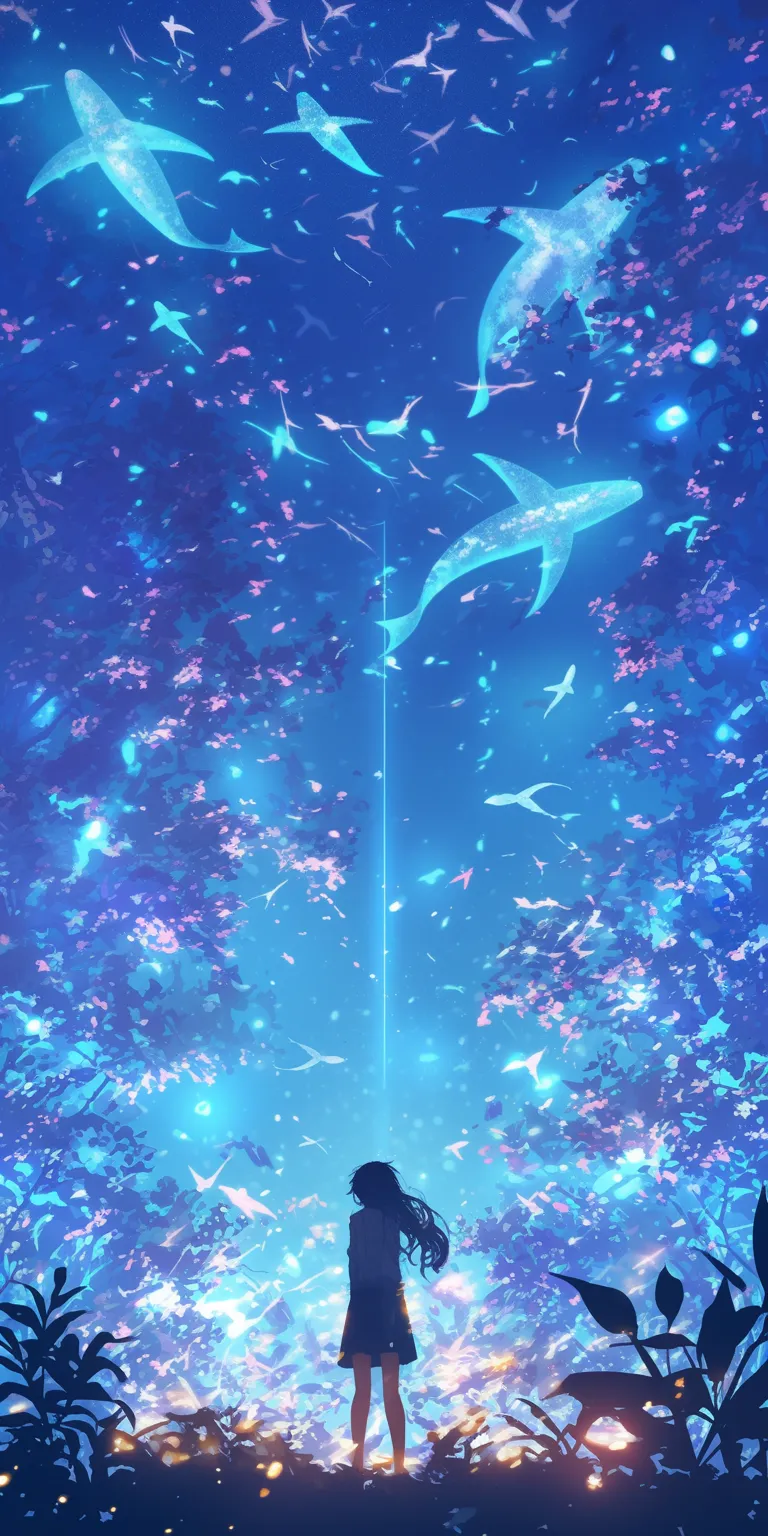 moving wallpapers background, backgrounds, sky, whale, evergarden