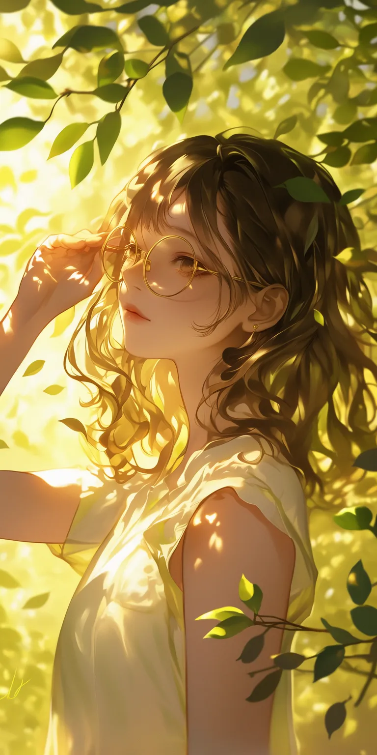 android wallpaper anime yellow, hyouka, tomori, sun, natsume