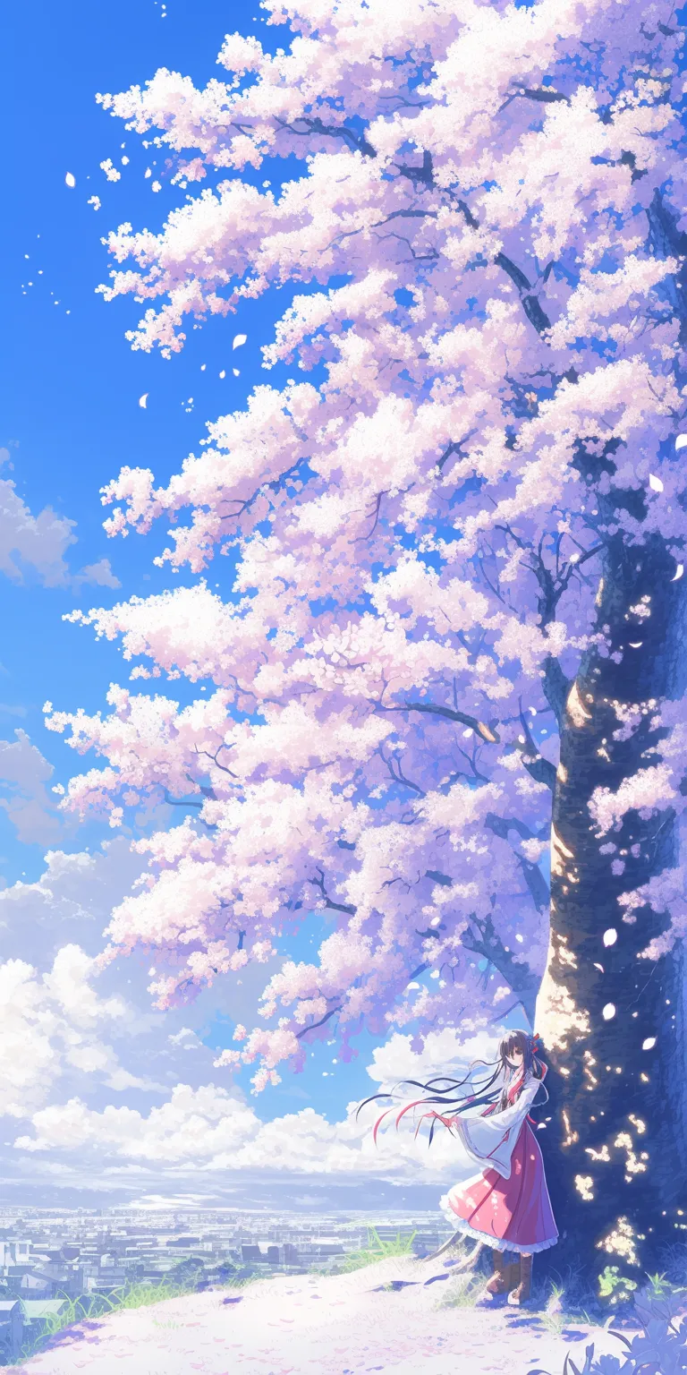 cherry blossom anime wallpaper sakura, noragami, sky, kamisama