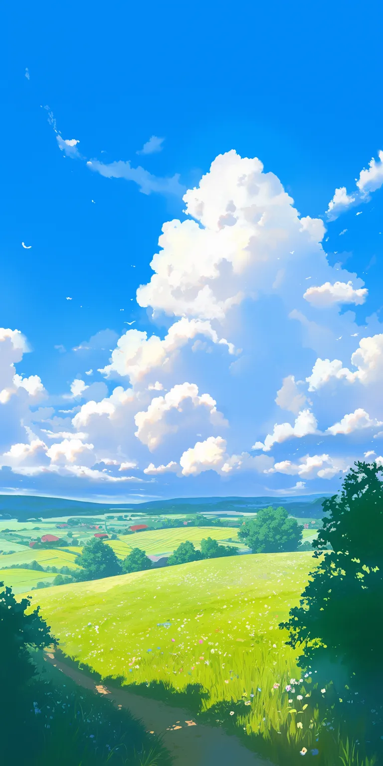 free motion backgrounds sky, ghibli, scenery, backgrounds, yuru