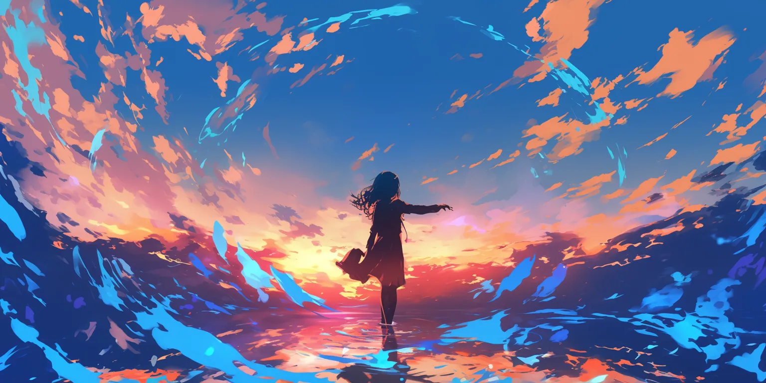 anime screensaver ocean, 2560x1440, 1920x1080, ghibli, sky