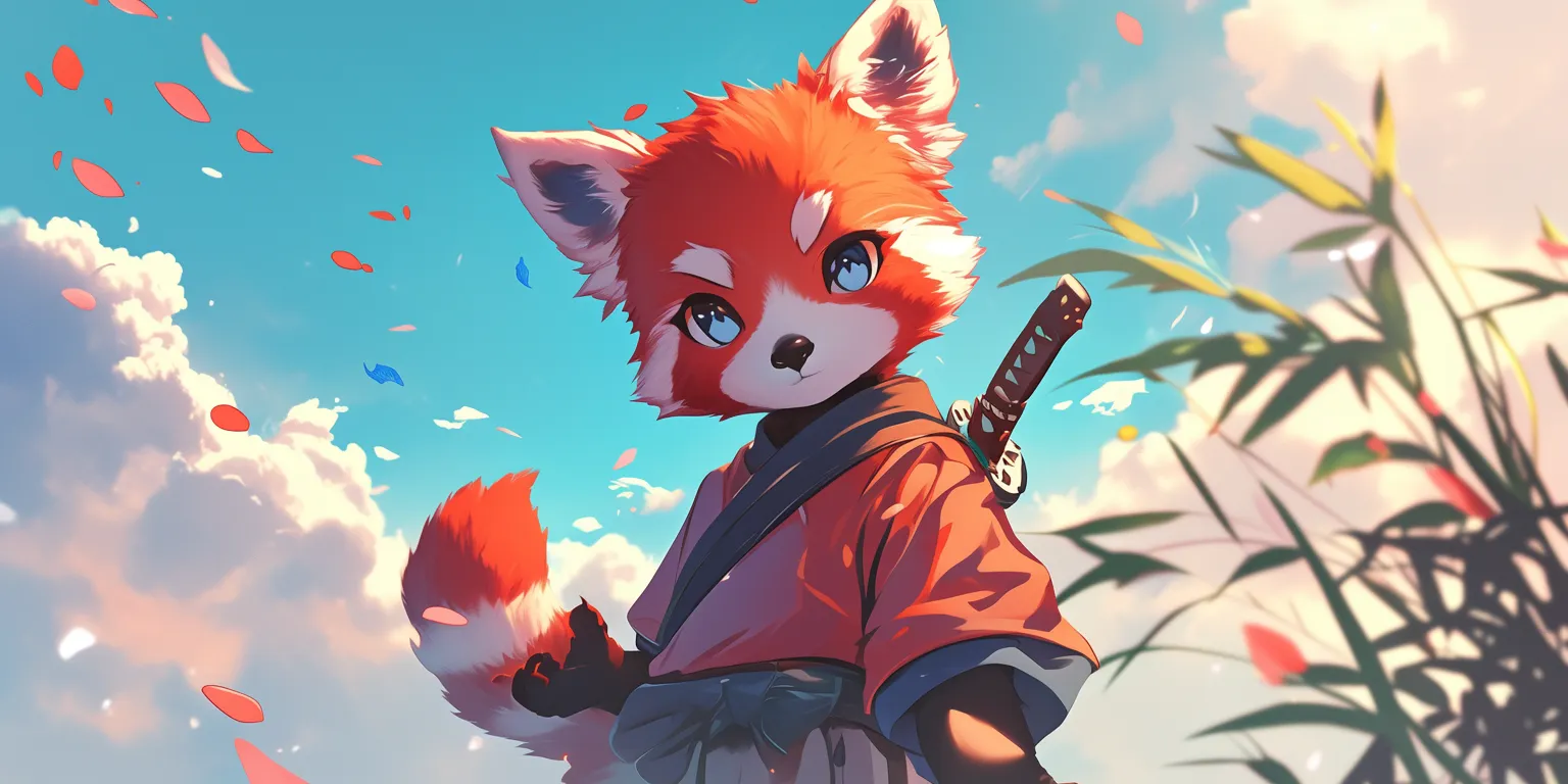 red panda wallpaper fox, kurama, denji, kenshin, kurosaki