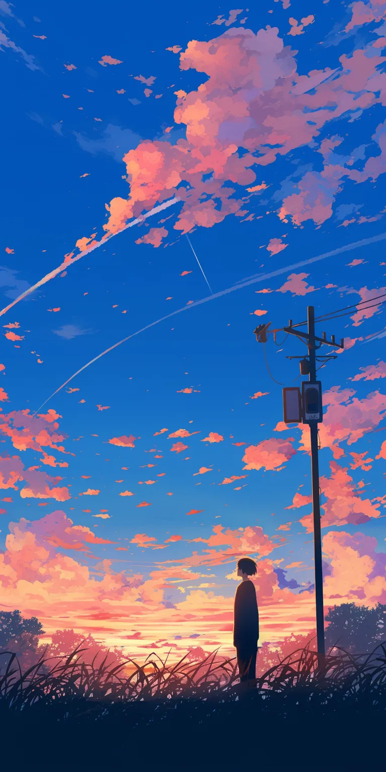 anime background flcl, sky, 3440x1440, sunset, champloo