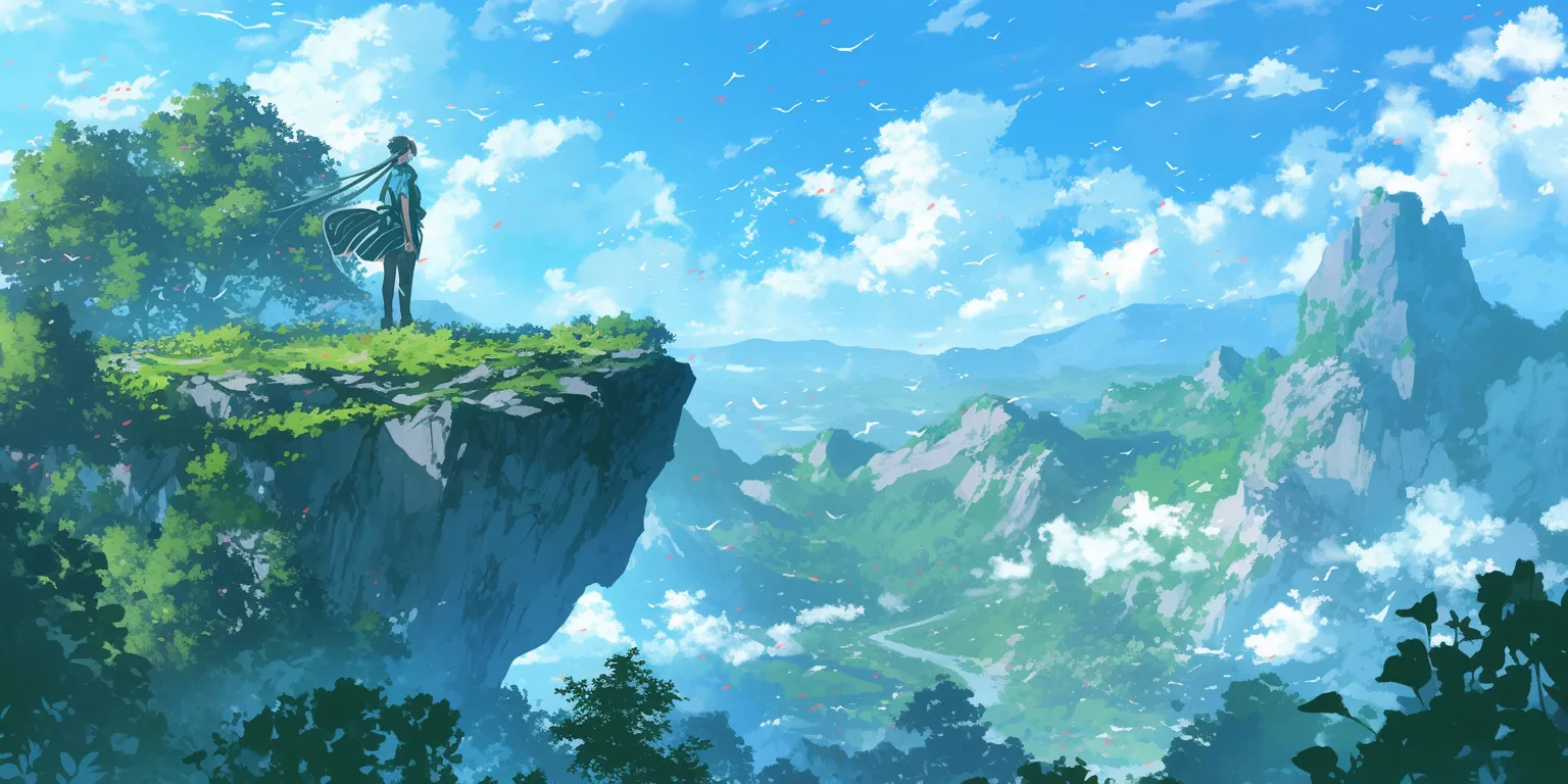 anime wallpaper nature mushishi, yuujinchou, ghibli, evergarden, mountain