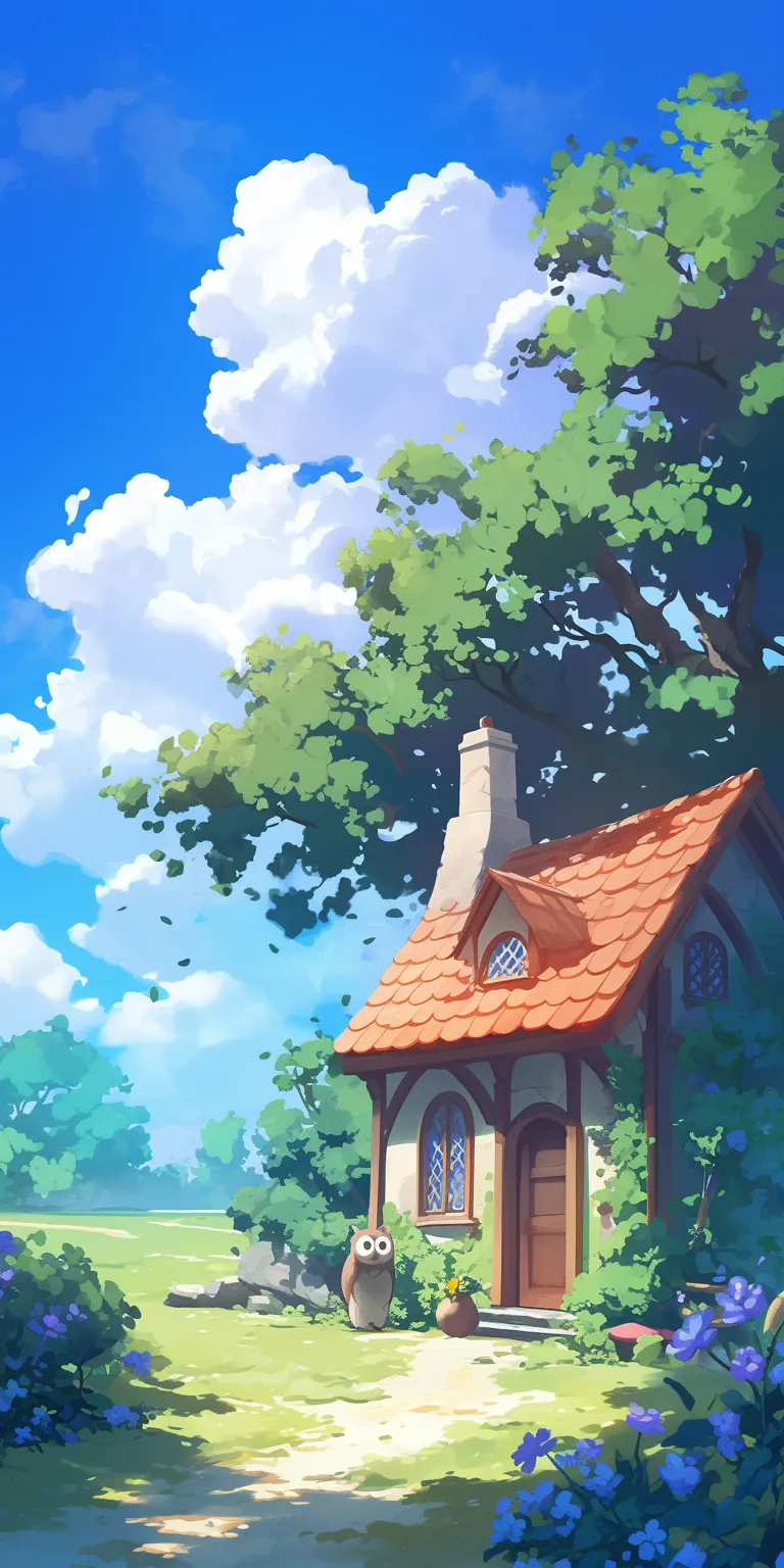 owl house background ghibli, backgrounds, scenery, house, yuujinchou