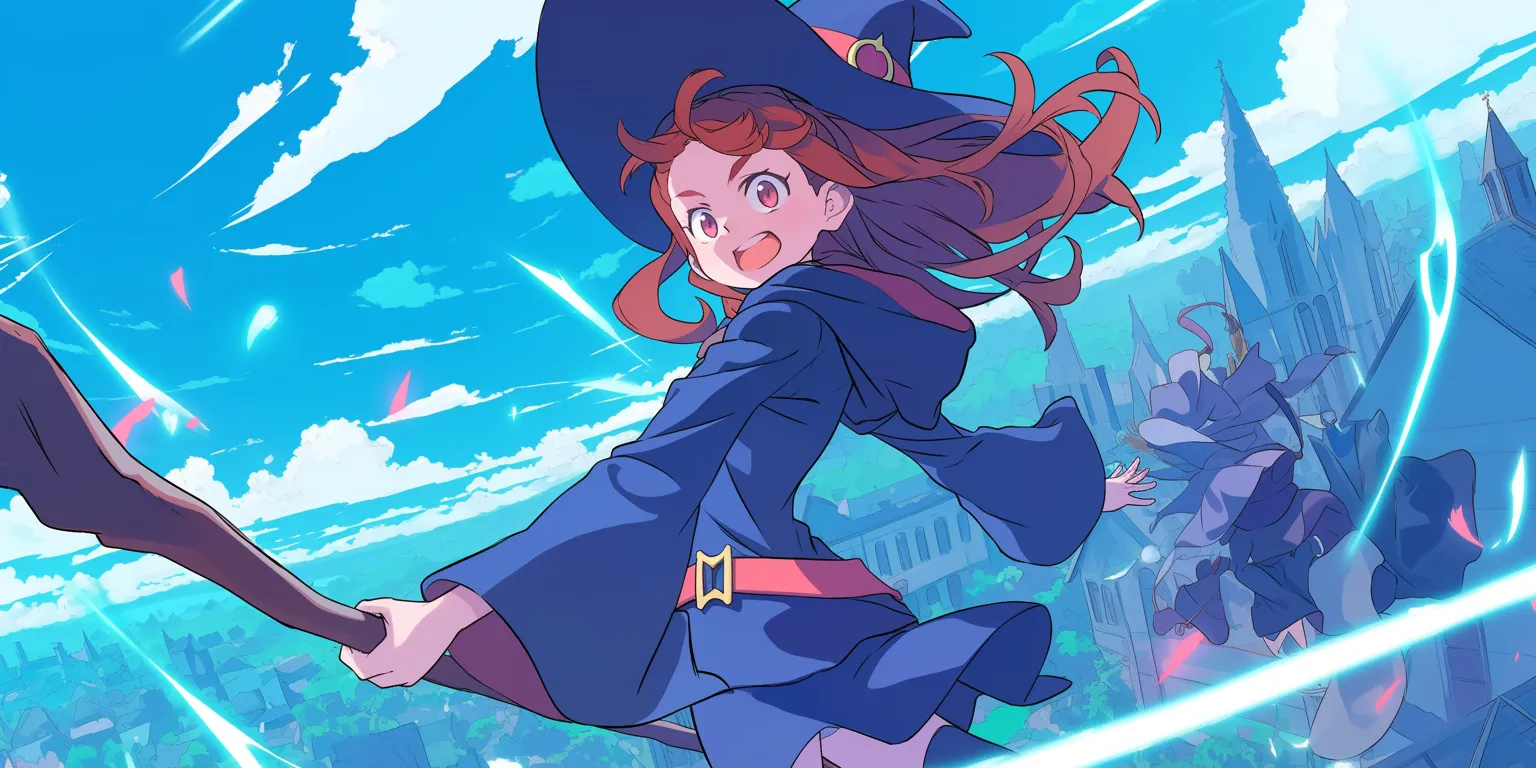 little witch academia wallpaper nishimiya, witch, haru, hinata, flcl