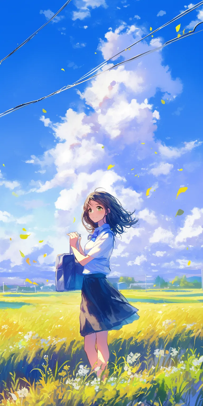 hd anime wallpaper sky, bocchi, ghibli, hyouka, field