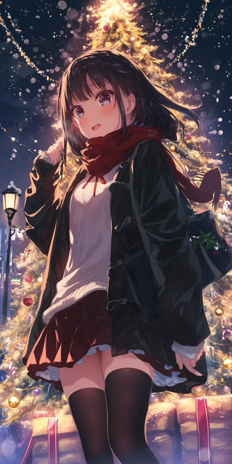 xmas anime wallpaper tomori, nishimiya, christmas, oregairu, winter