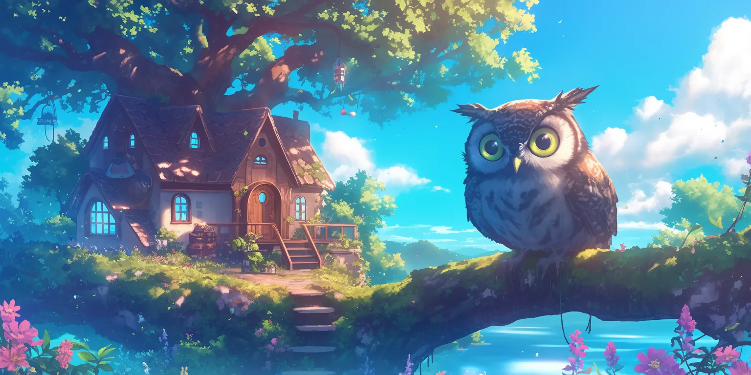 owl house background ghibli, owl, evergarden, 1920x1080, totoro