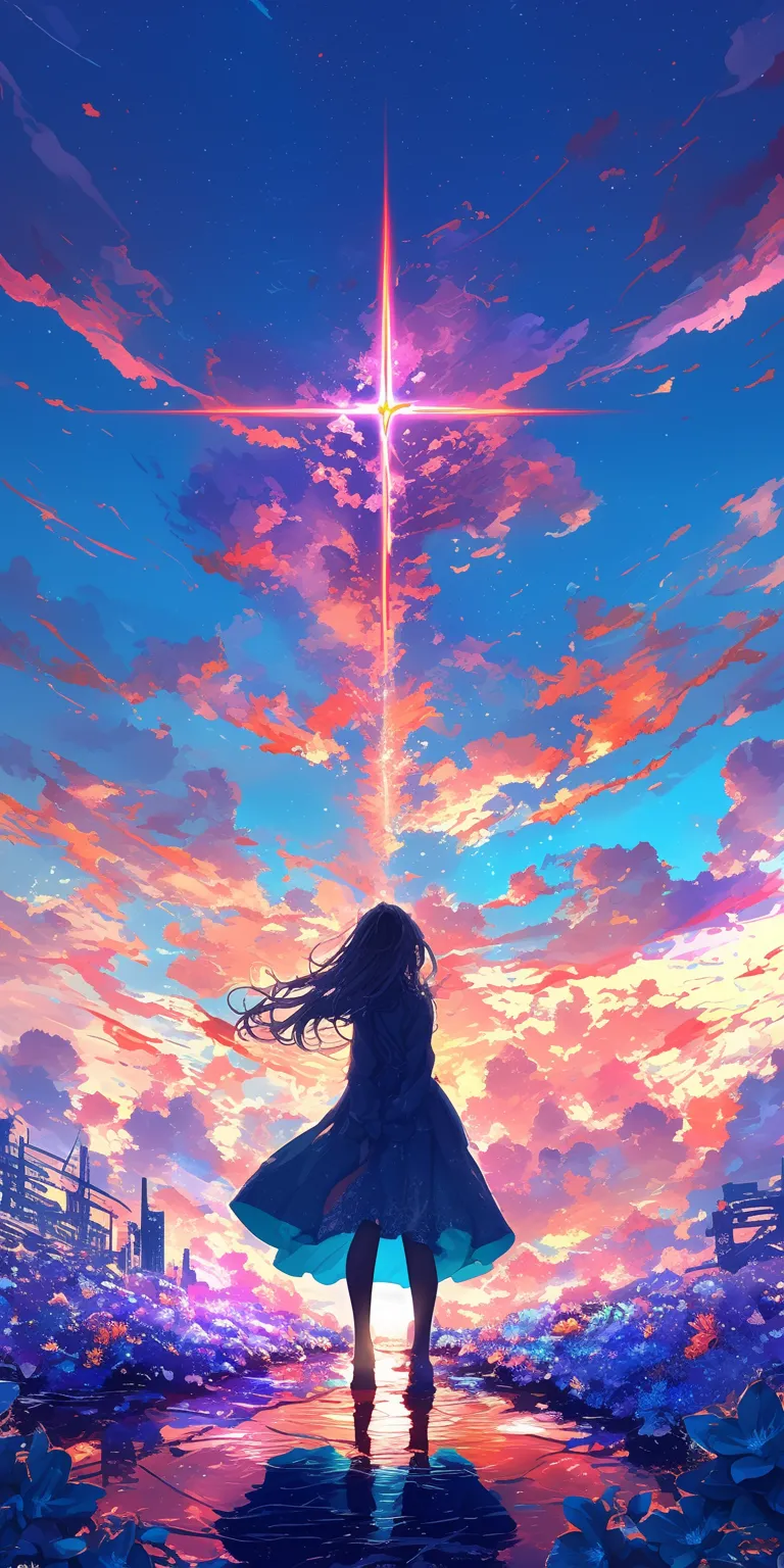 anime wallpaper cool sky, franxx, ghibli, evangelion, lockscreen
