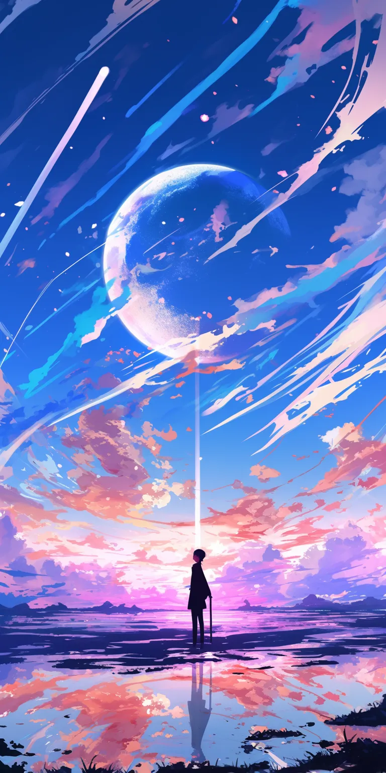 anime aesthetic wallpaper sky, galaxy, space, franxx, ciel