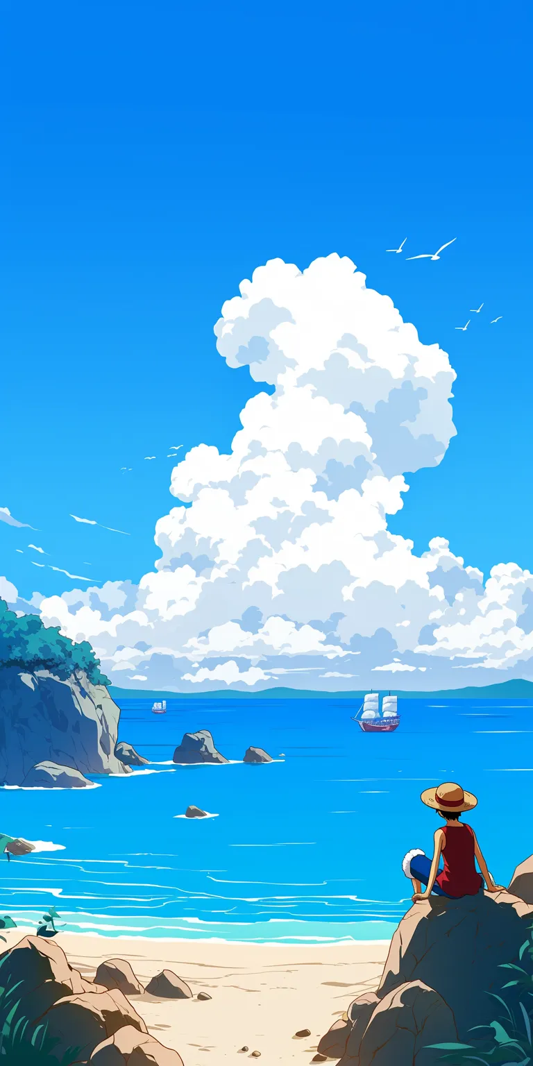 one piece background 4k ocean, ponyo, ghibli, 3440x1440, backgrounds