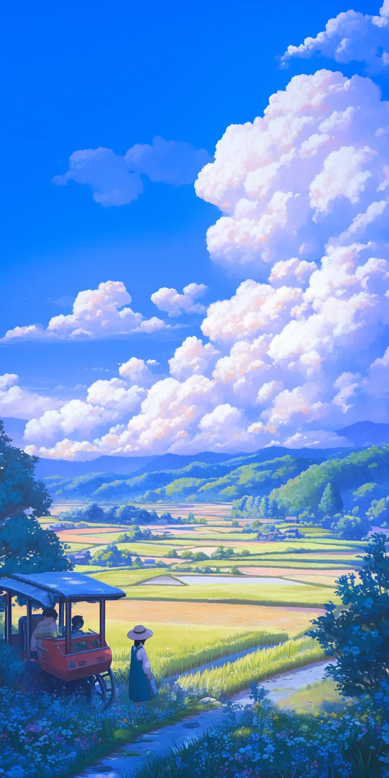 studio ghibli wallpaper phone ghibli, sky, landscape, 3440x1440, wall