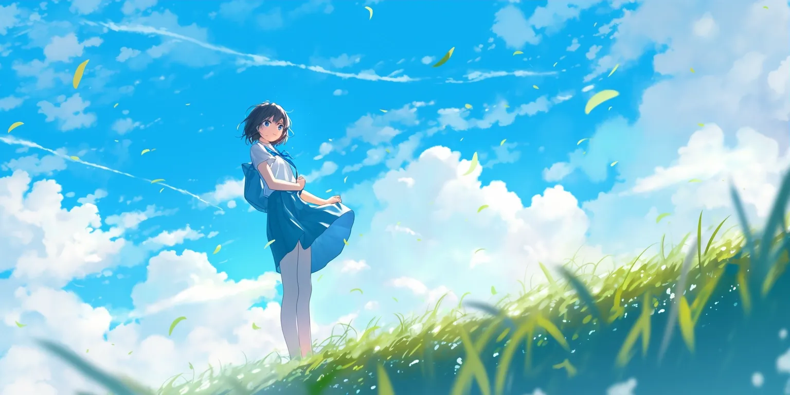 moving wall paper sky, 1920x1080, ciel, hyouka, animation