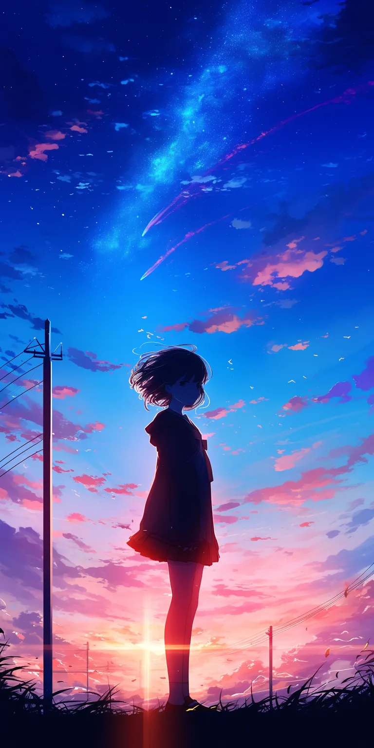 wallpaper mobile anime sky, ghibli, ciel, galaxy, space