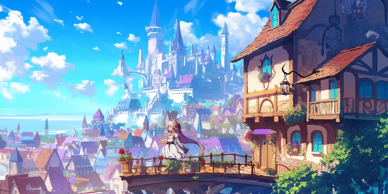 fairy tail background konosuba, wonderland, magica, ghibli, 1920x1080