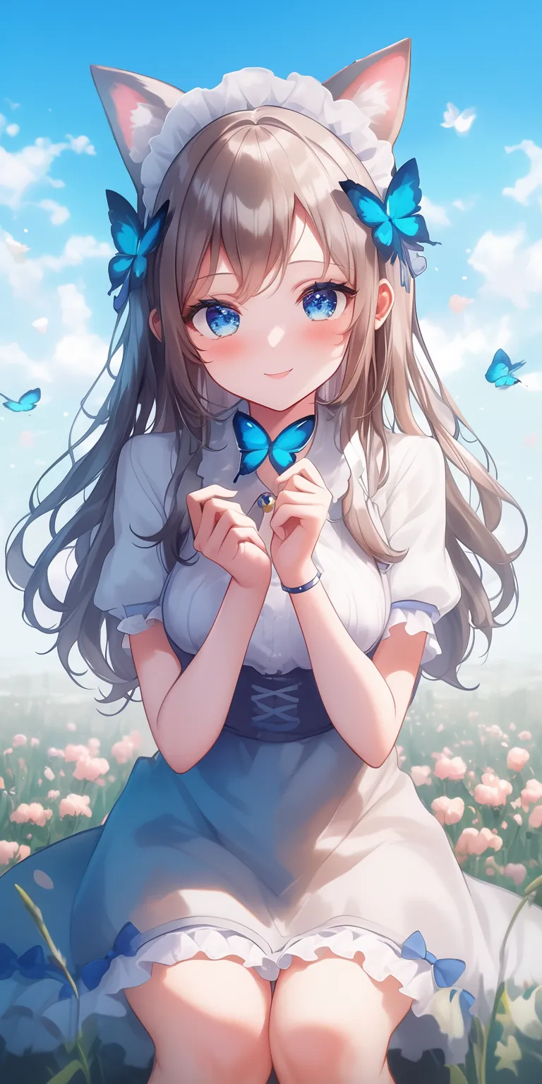 cute anime wallpaper ciel, mirai, kawaii, alice, sky