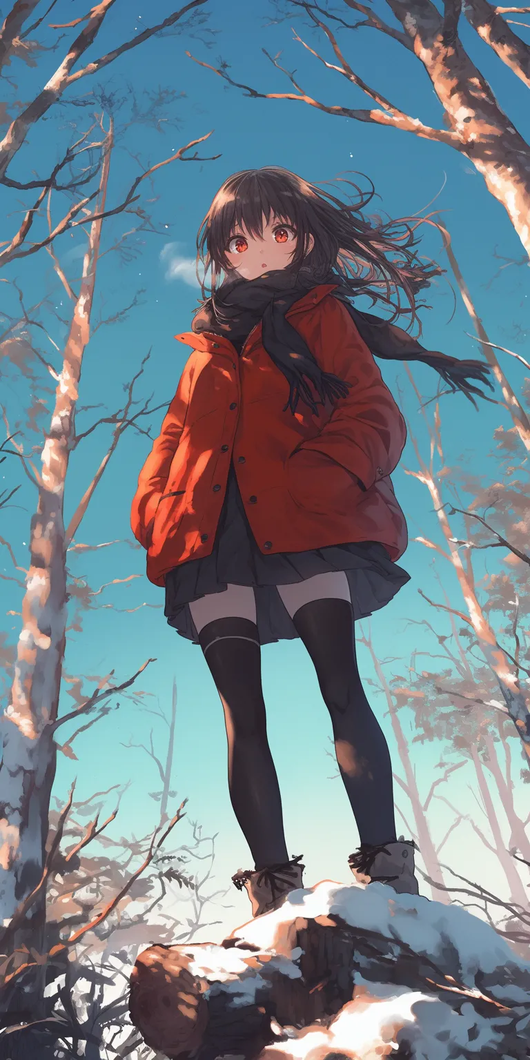 winter anime wallpaper mirai, winter, suzuya, kakegurui, yumeko