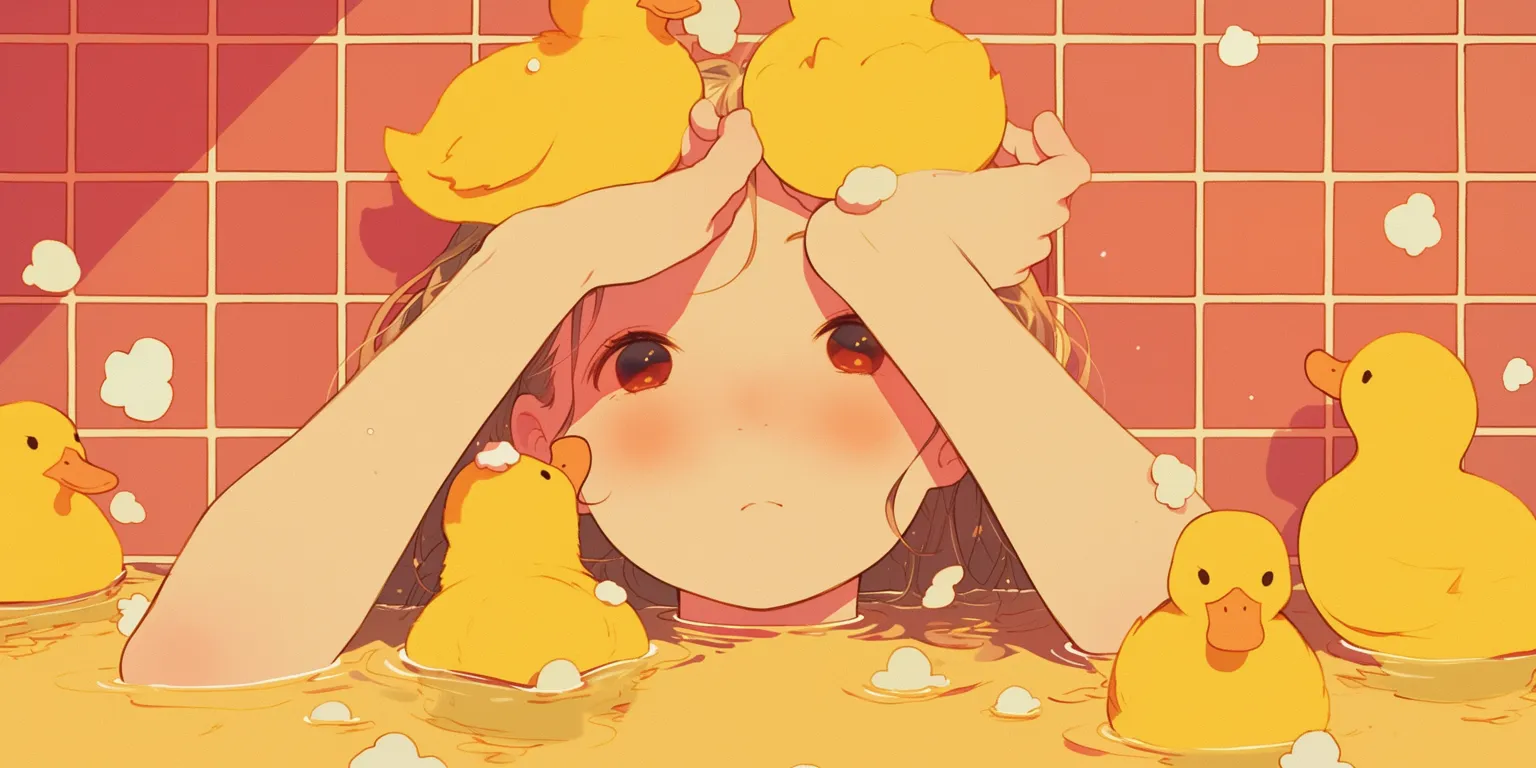 cute duck wallpaper toubun, yuru, duck, bocchi, ponyo