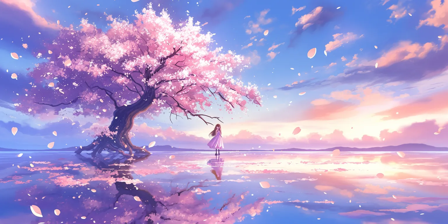 anime cherry blossom wallpaper sakura, kamisama, blossom, 2560x1440, peaceful