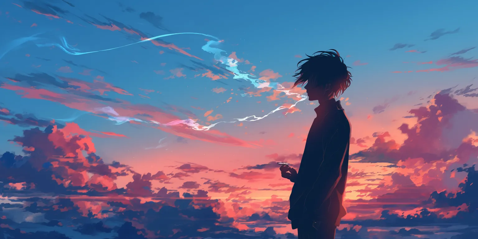 chill anime wallpaper sky, champloo, sunset, flcl, 1366x768
