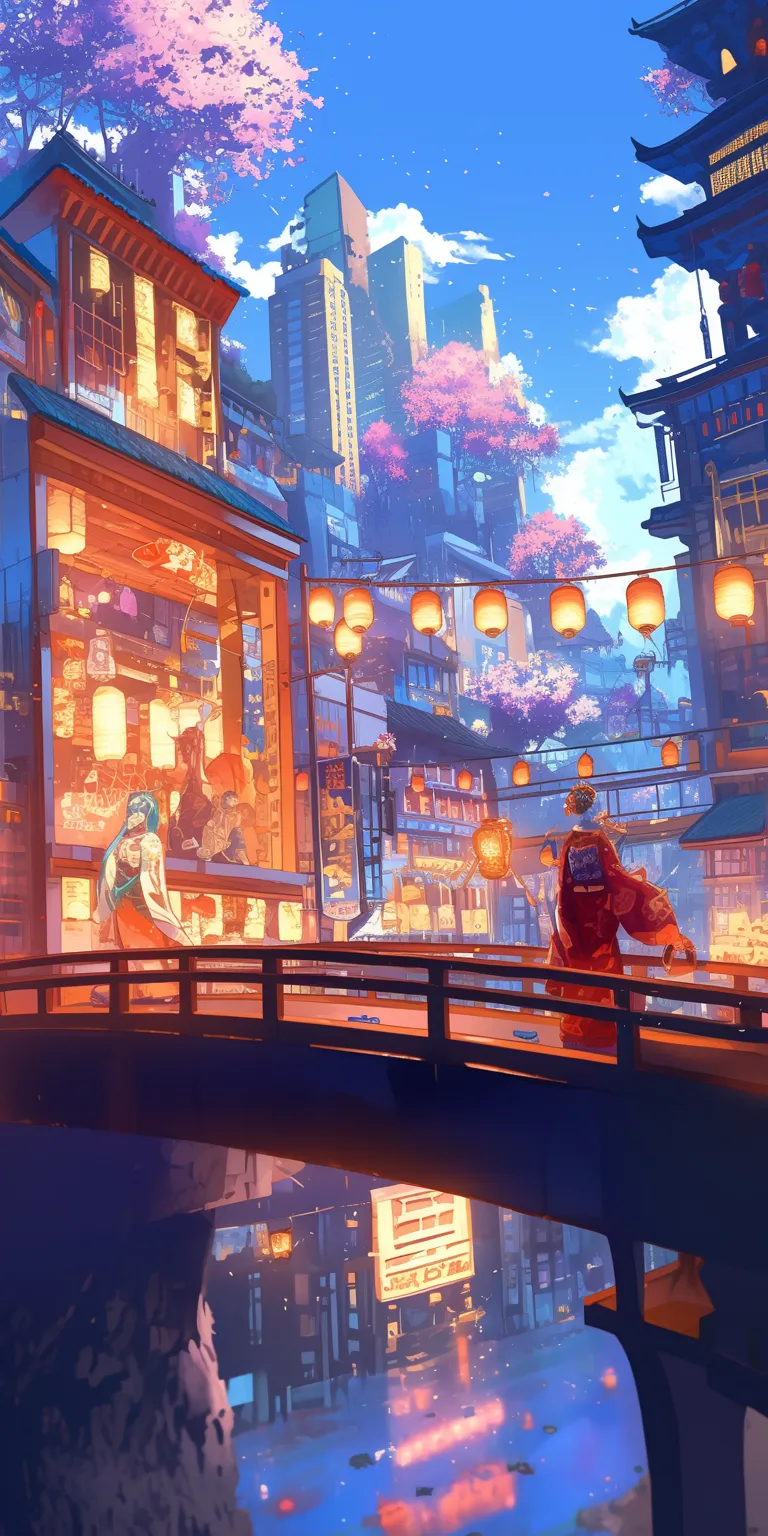 anime city wallpaper ghibli, 3440x1440, tokyo, evergarden, backgrounds