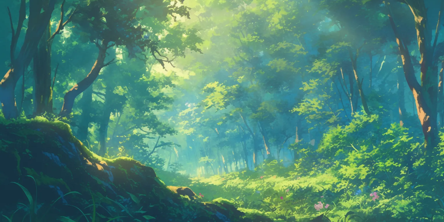 anime forest background evergarden, mushishi, ghibli, forest, mononoke