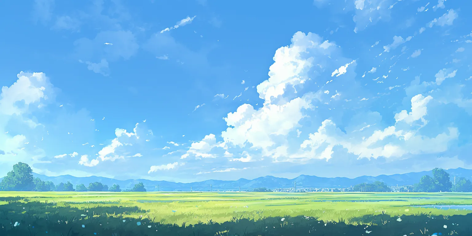 aesthetic anime background evergarden, 2560x1440, ghibli, 3440x1440, sky
