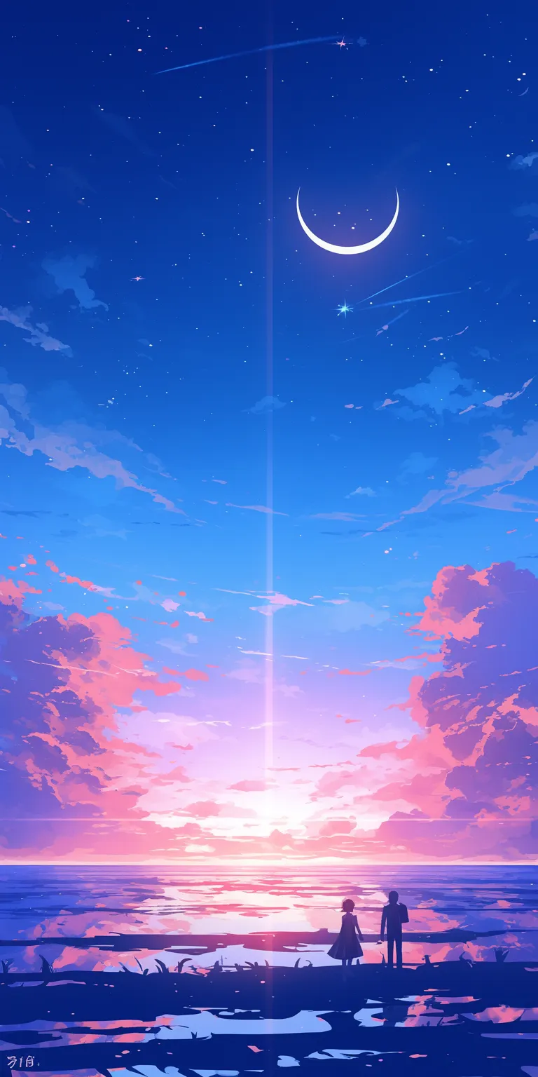 aesthetic anime background sky, lockscreen, background, yuru, sunset