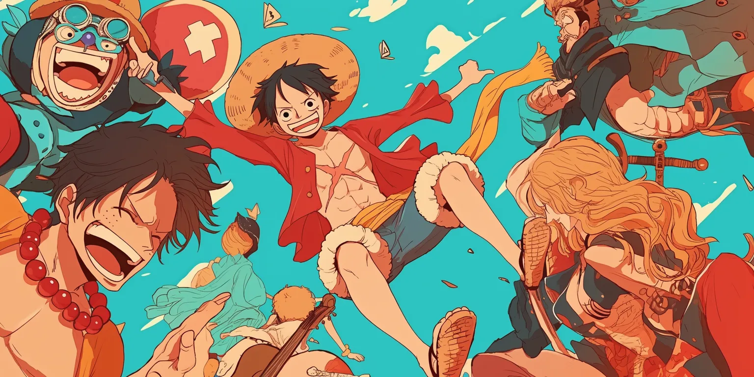 one piece iphone wallpaper luffy, flcl, champloo, wano, noragami