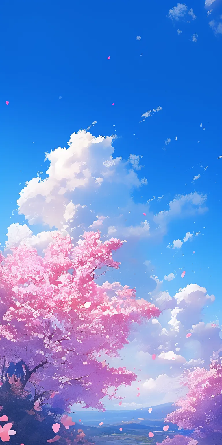 anime cherry blossom wallpaper sky, sakura, ciel, background