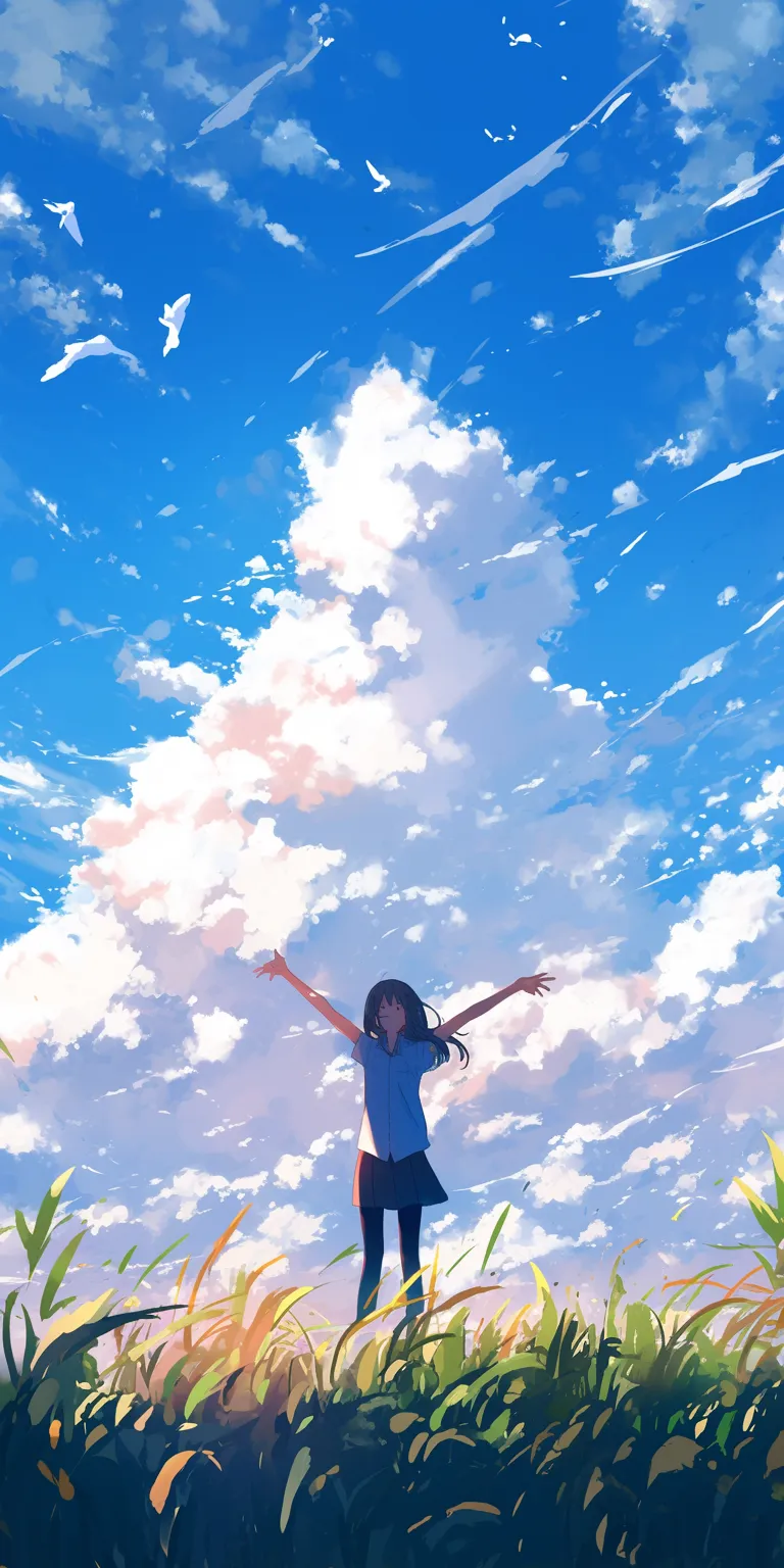anime aesthetic wallpaper sky, juuzou, ciel, flcl, lockscreen